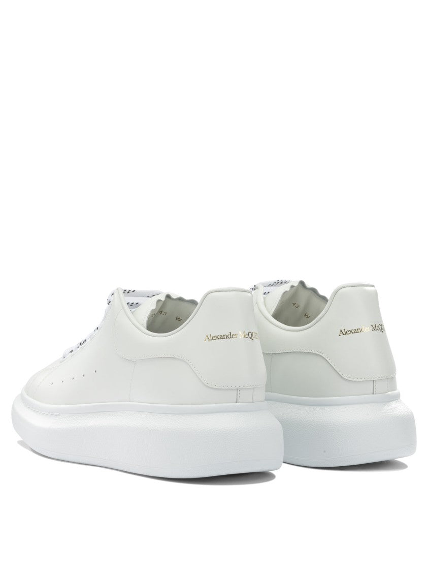 Alexander Mcqueen Premium Leather Slip-On Sneakers With Sculpted Rubber Sole
