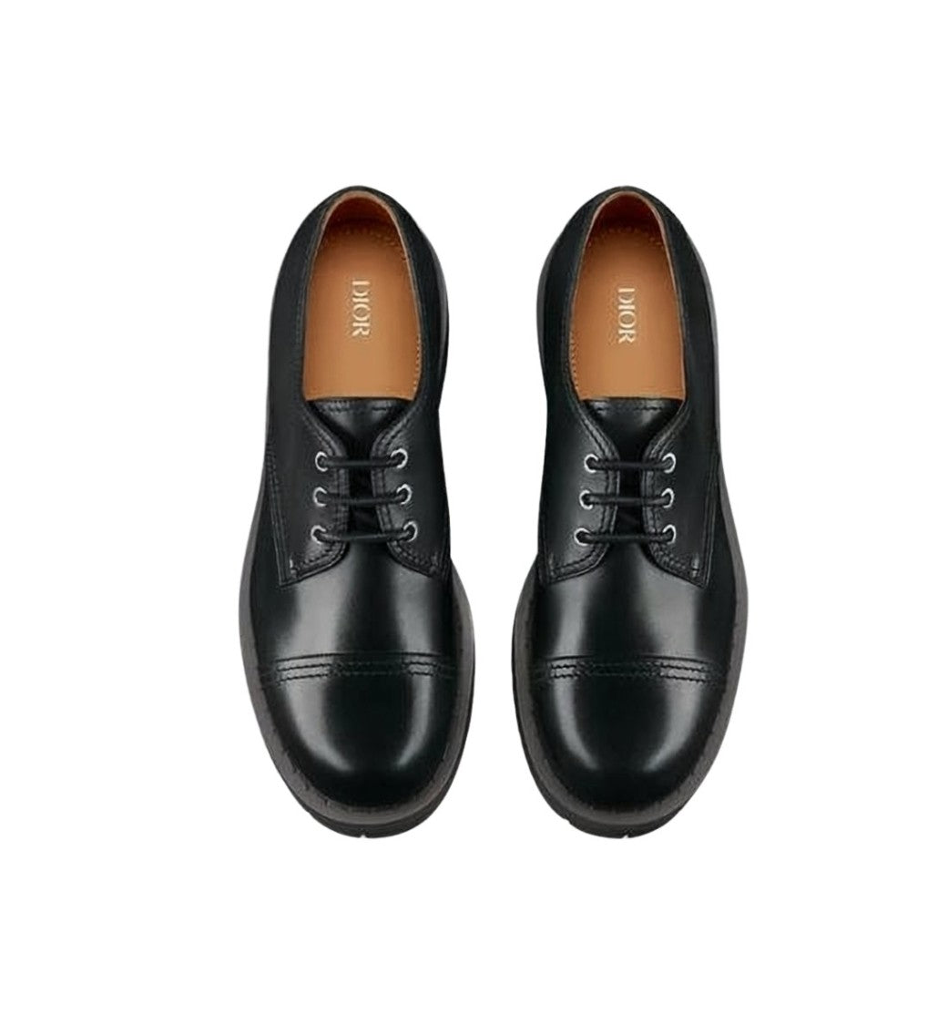 Christian Dior Black Cap-Toe Dress Shoes