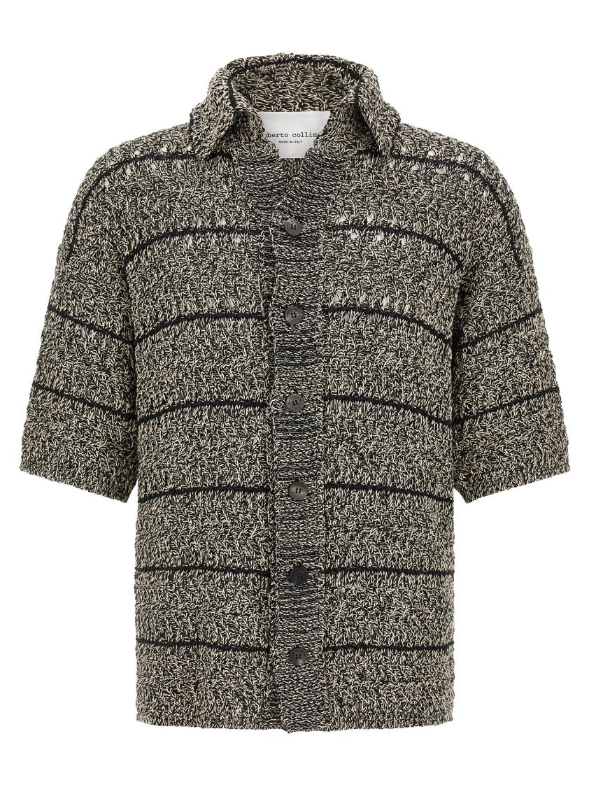 Roberto Collina Mouliné Insert Cardigan