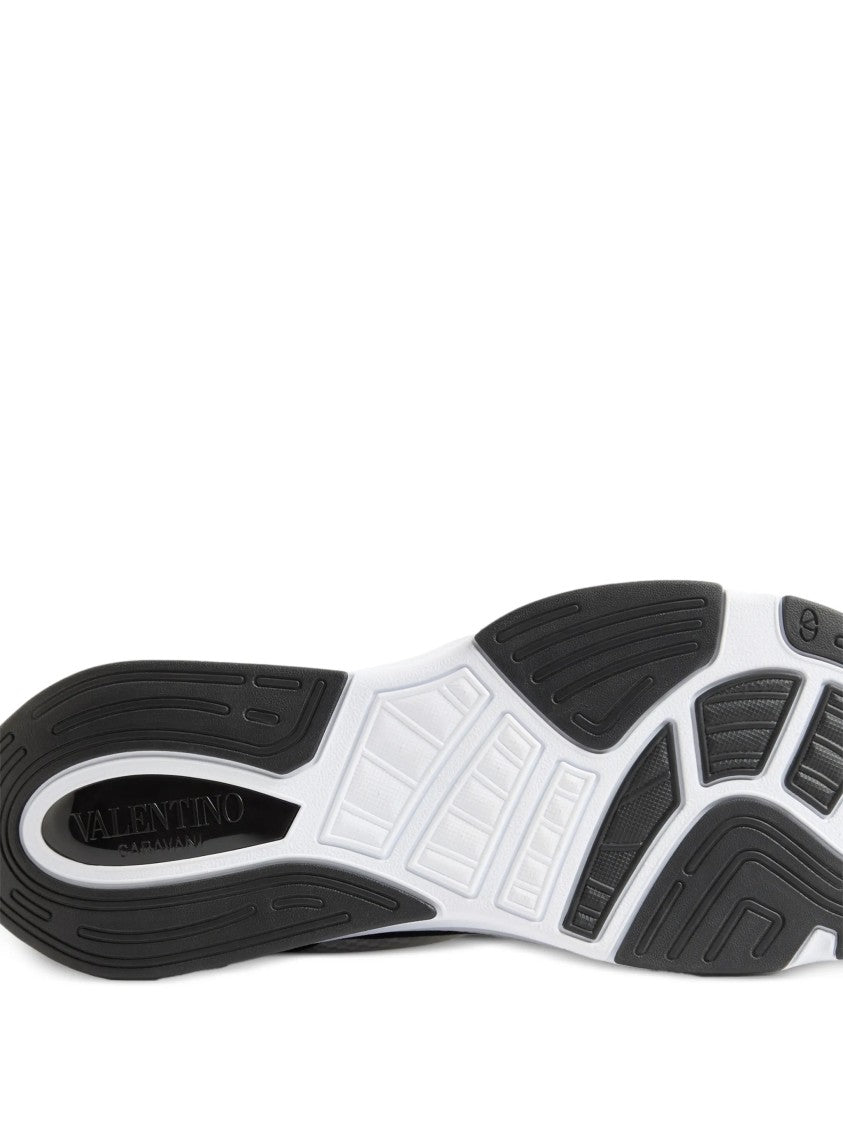 Valentino White Demivee Mesh Black Sneakers