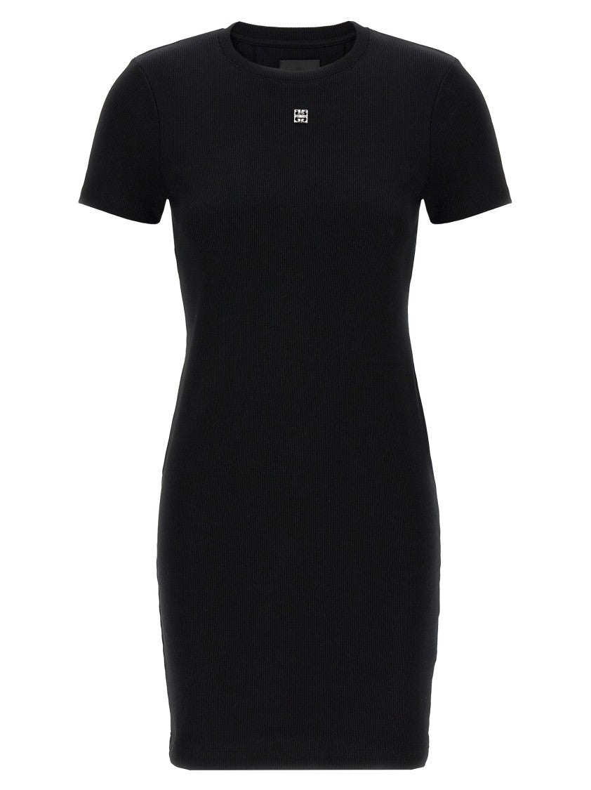 Givenchy Fitted Ribbed Cotton Mini Dress
