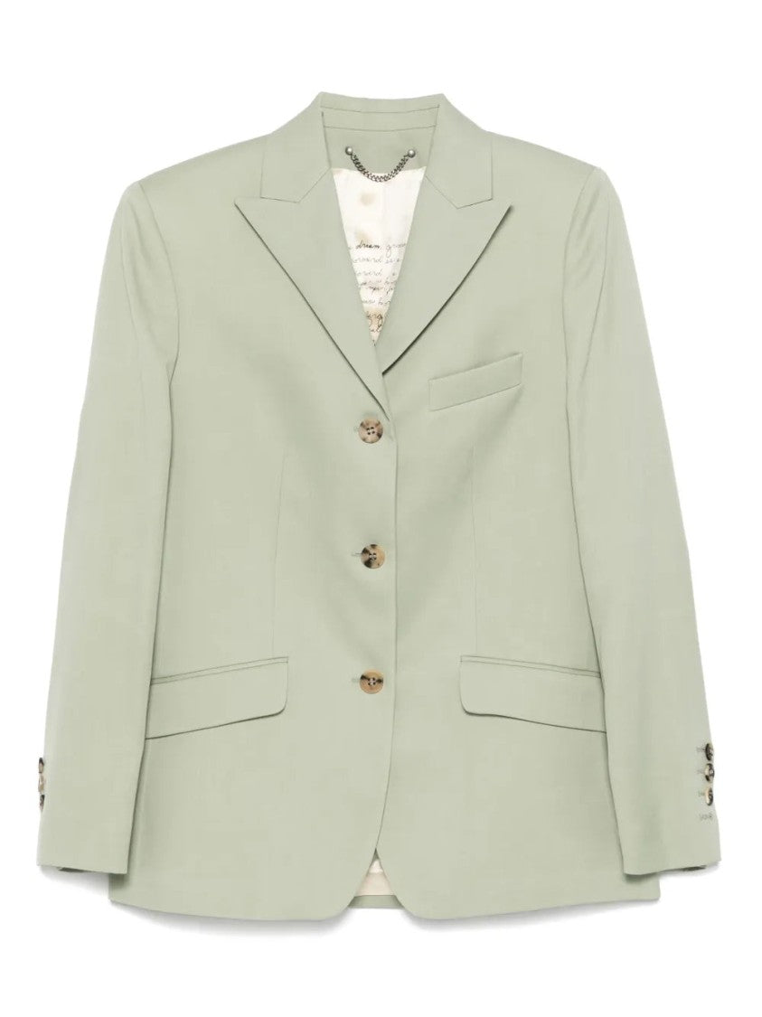 Golden Goose Sage Green Wool Blazer