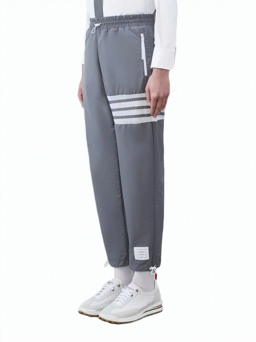 Thom Browne Relaxed Fit Grey Pants With Adjustable Features