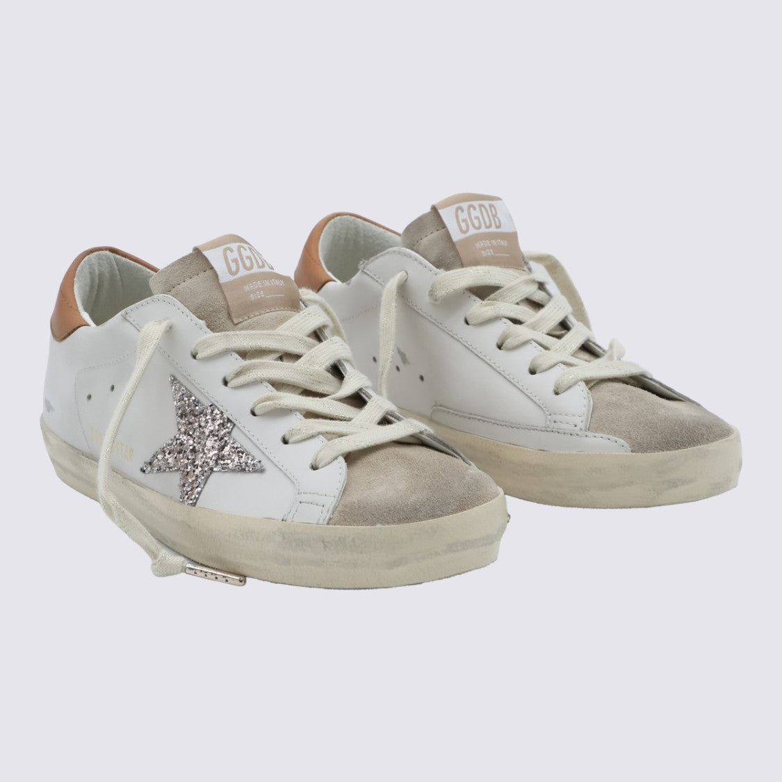 Golden Goose Low-Top Sneakers With Distressed Sole And Glittering Accents