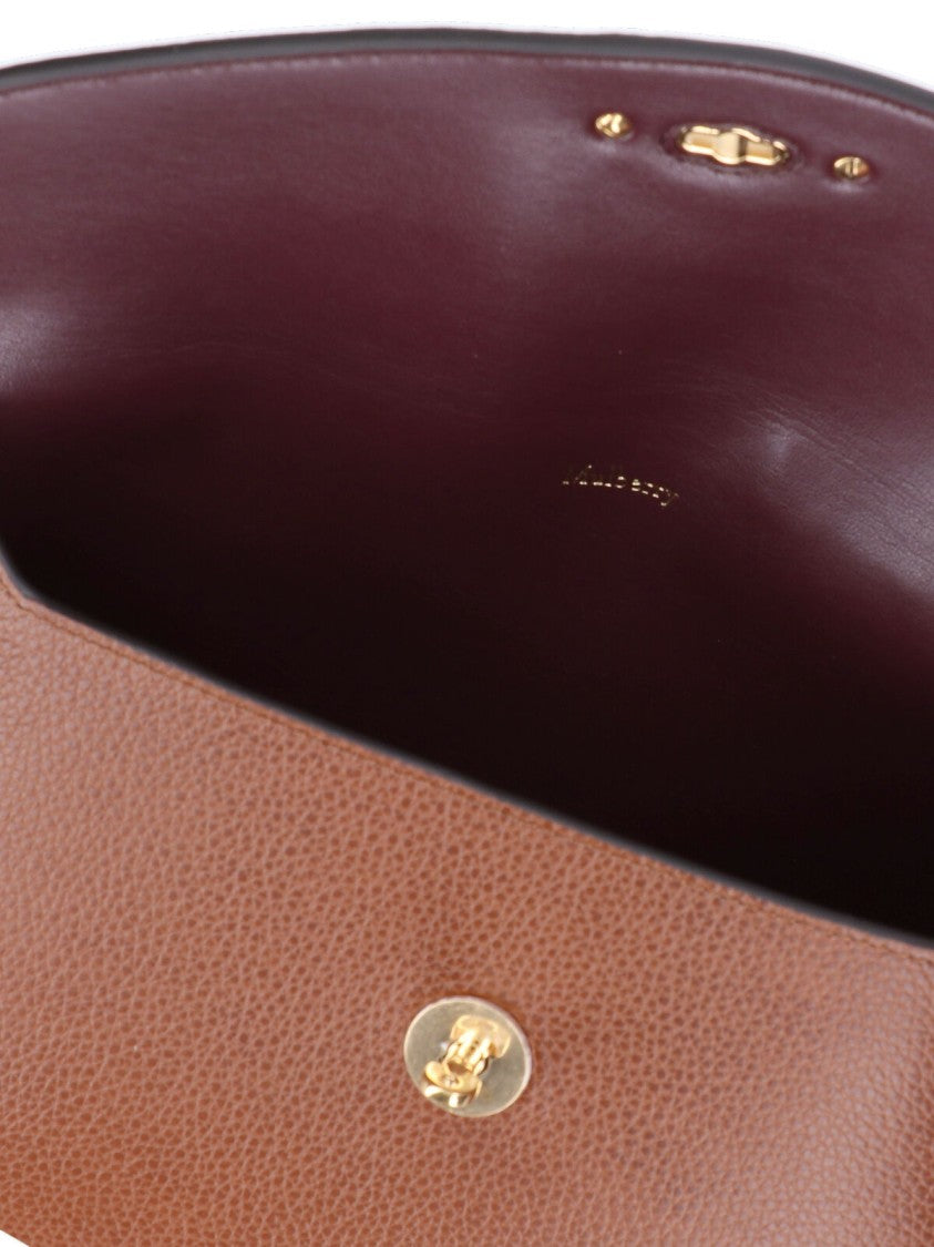 Mulberry "Darley" Make-Up Pouch In Brown Calfskin