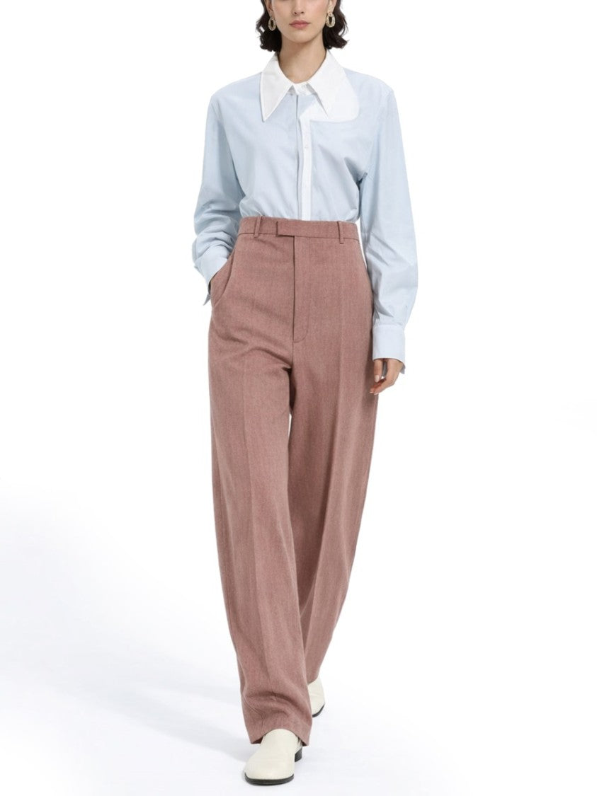 Bottega Veneta High-Waisted Tailored Pants With Structured Waistband