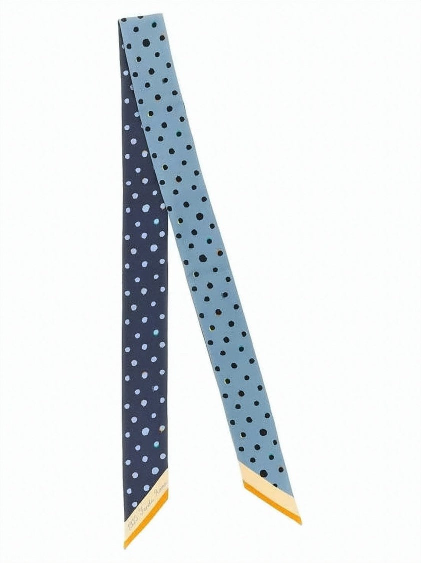 Fendi Dual-Sided Polka Dot Silk Scarf