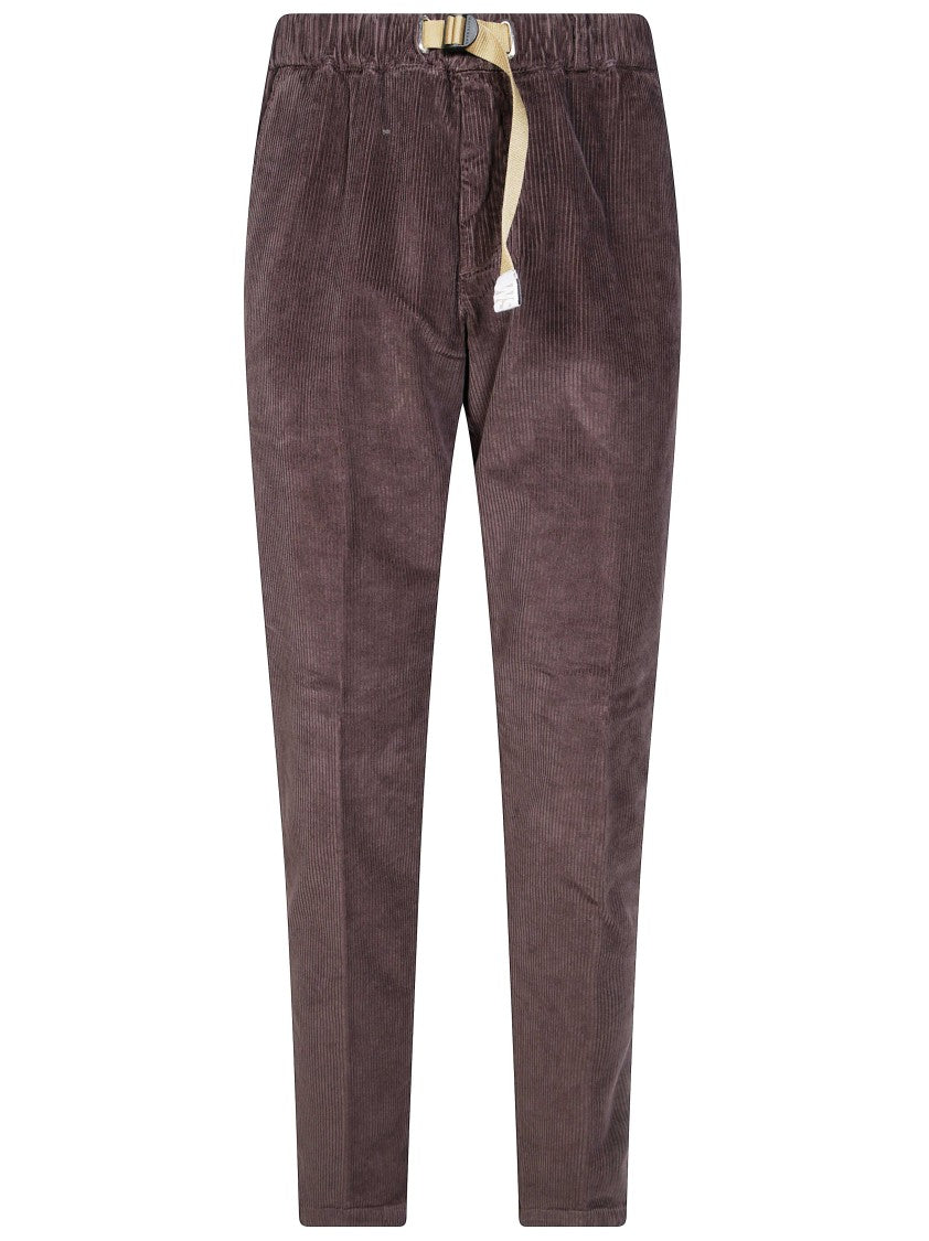 White Sand Ribbed Corduroy Pants