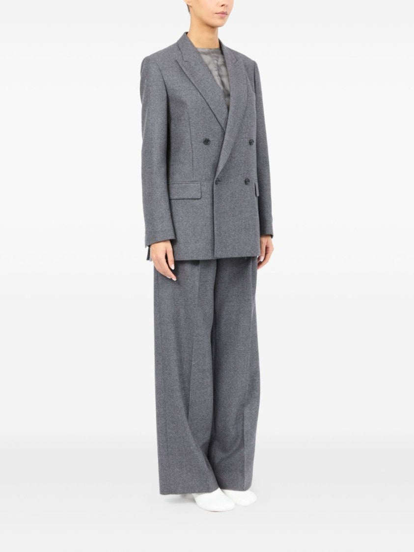 Mm6 By Maison Margiela Double-Breasted Structured Blazer With Tailored Fit