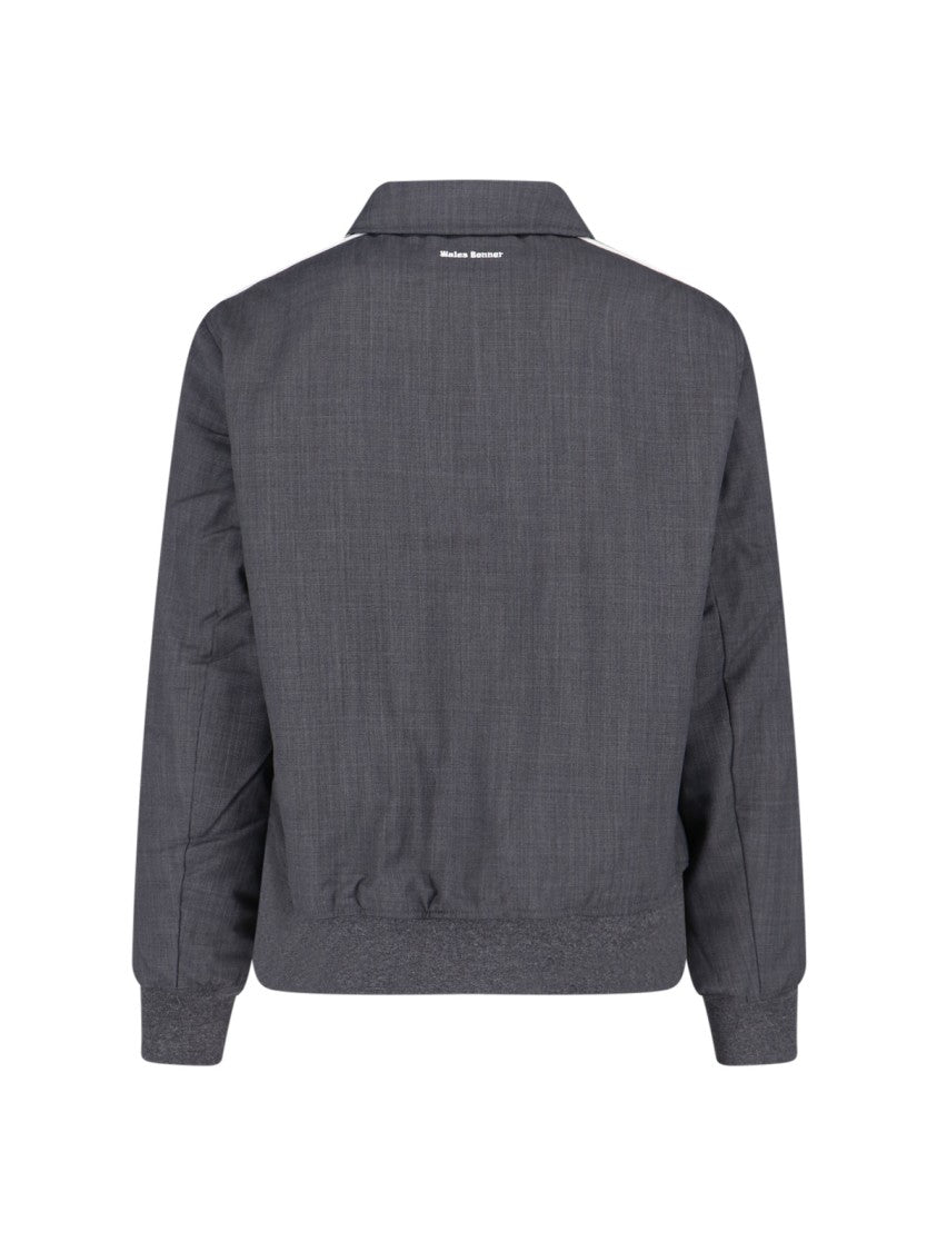 Adidas X Wales Bonner Wool Blend Jacket, Grey, Classic Collar