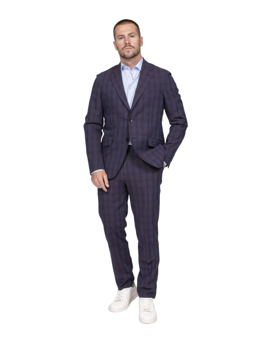 Etro Roma Checkered Notch-Lapel Two-Piece Suit