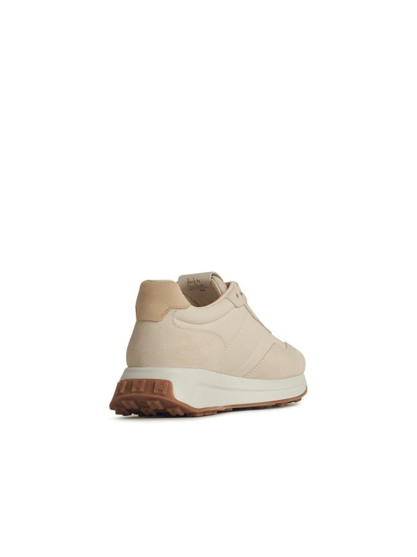 Hogan H641' Beige Leather Sneakers