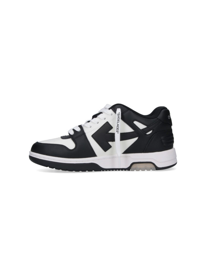 Off-White Low-Top Sneakers With Iconic Branding And Rubber Sole