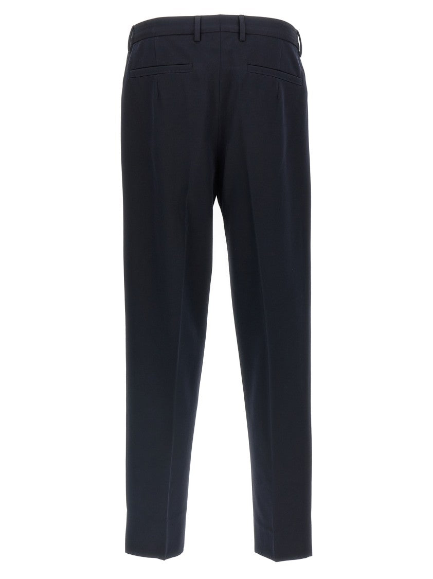 Zegna Blue Straight Leg Trousers