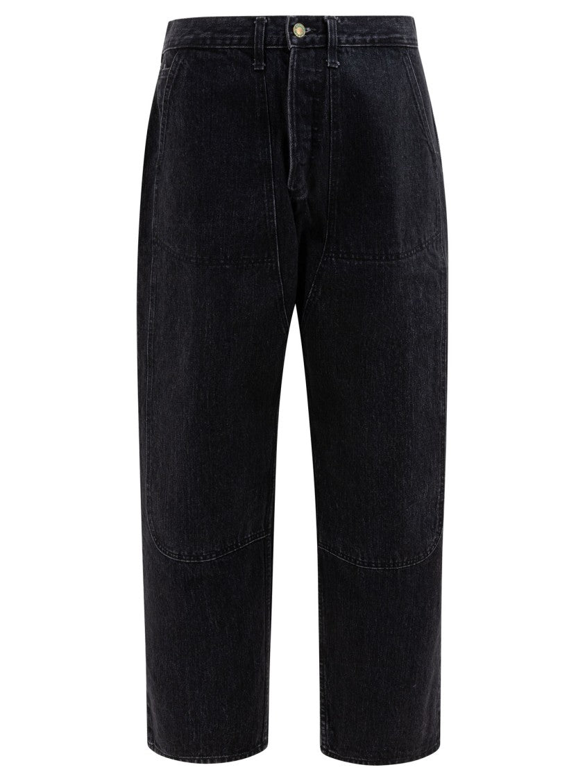Brain Dead Mid-Length Relaxed Fit Indigo Denim Trousers