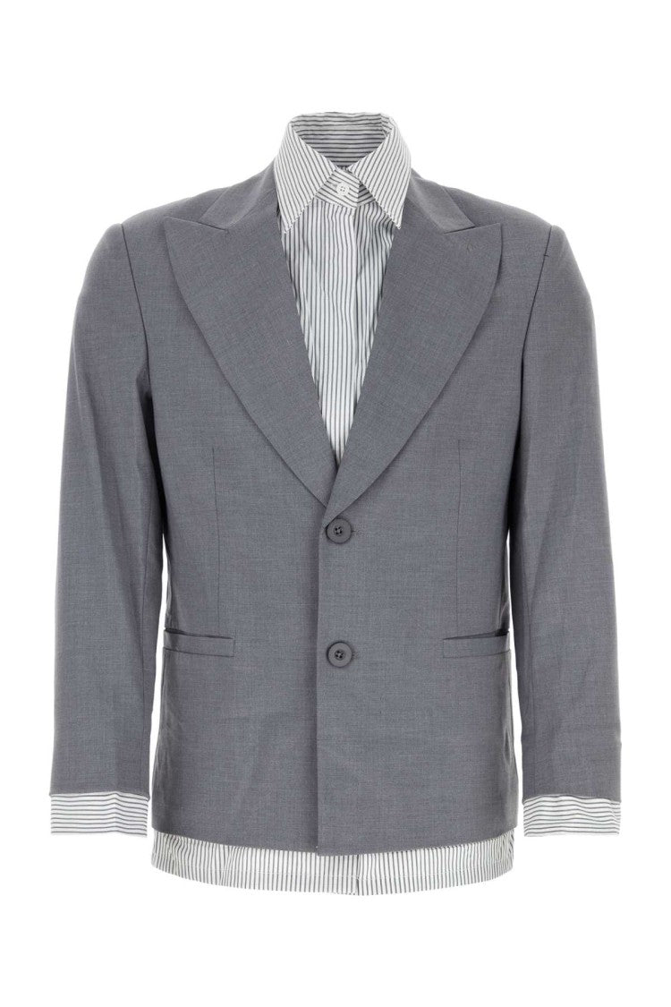 Kidsuper Studios Grey Stretch Polyester Blend Blazer