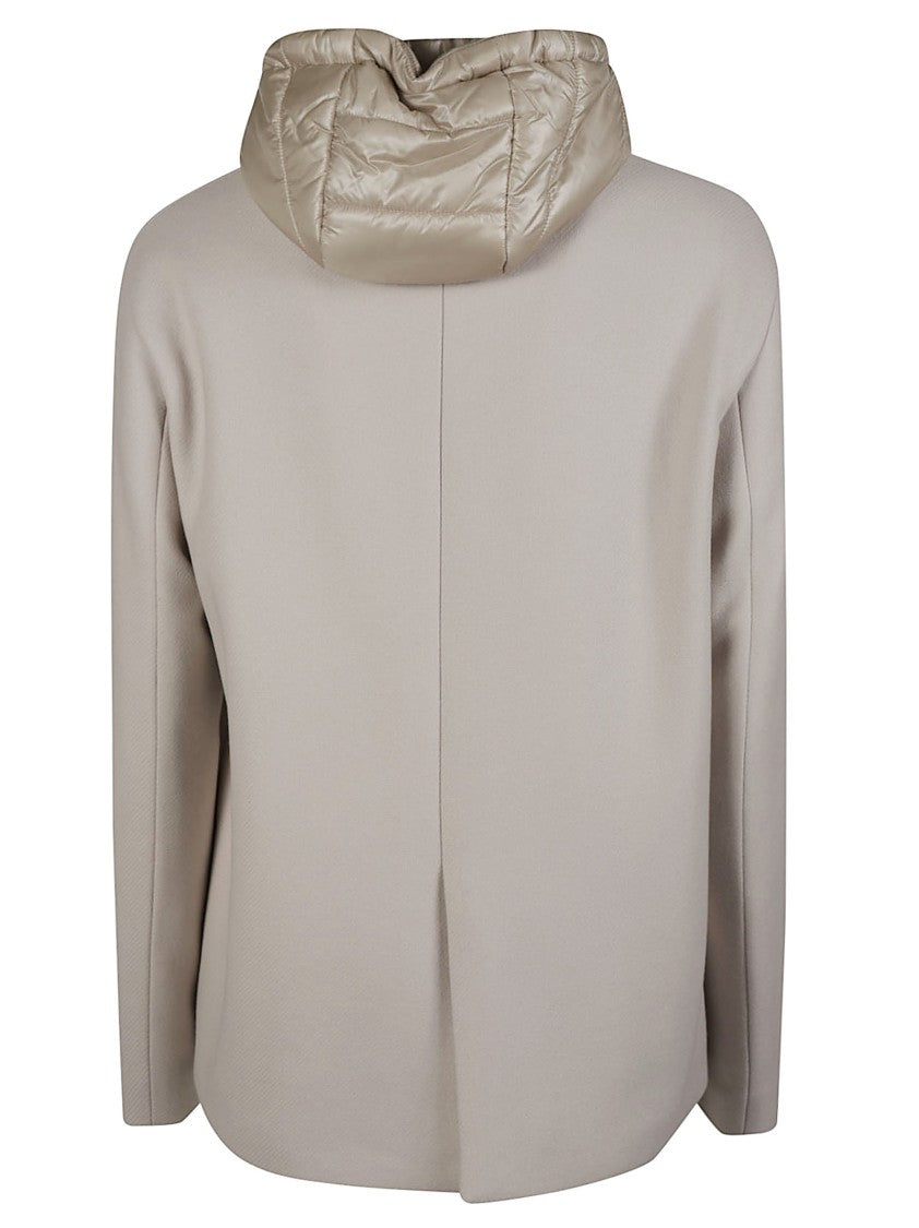 Herno Tailored Virgin Wool-Blend Hooded Down Jacket