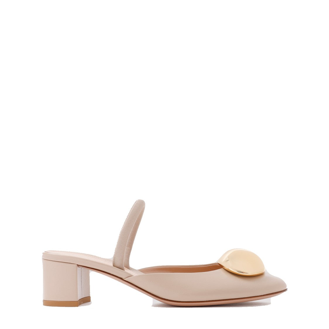Gianvito Rossi Mousse Beige Nappa Leather Slingback Pump