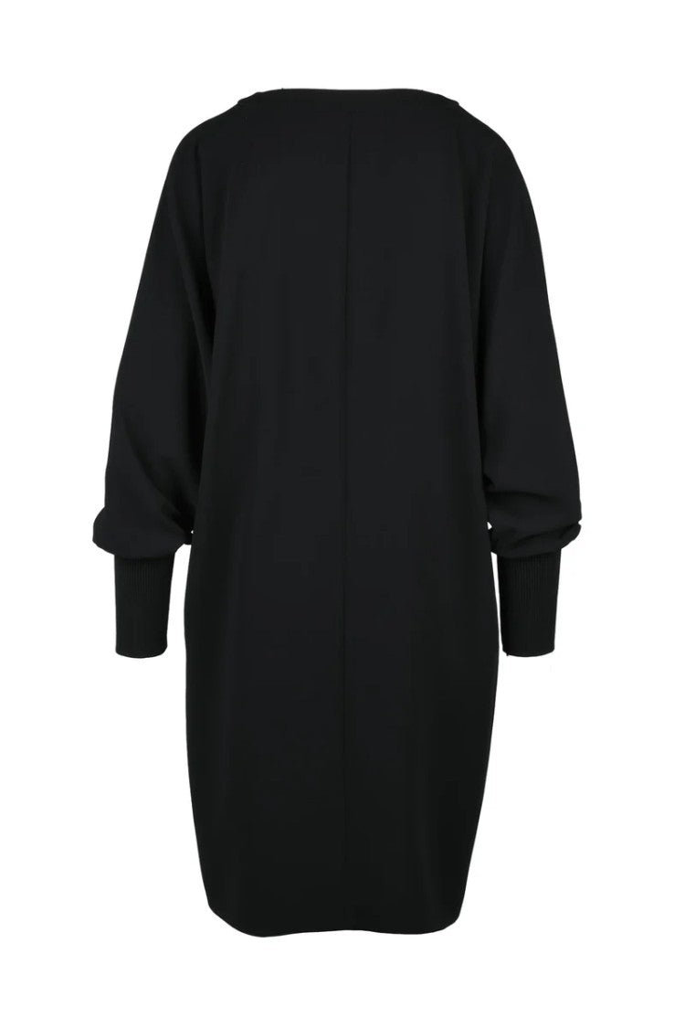 Max Mara Asti Tunic Dress Batwing Sleeves - Black