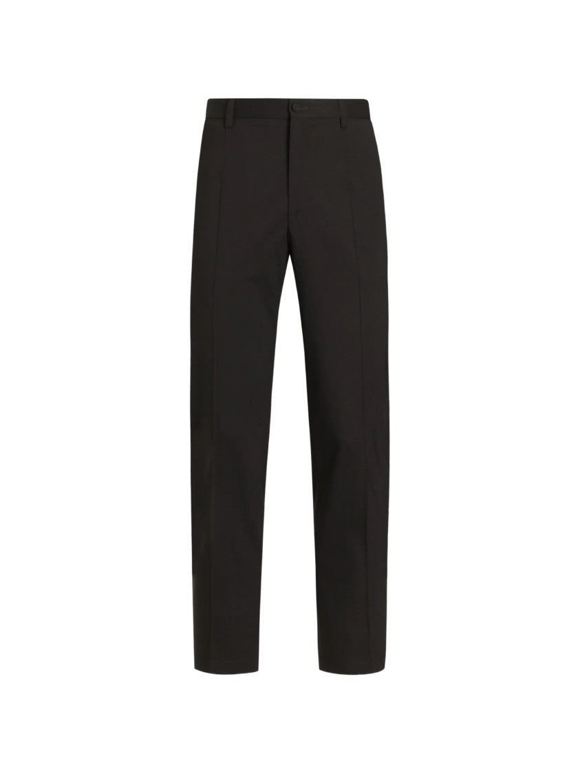 Dolce & Gabbana Tailored Black Wool Straight-Leg Trousers