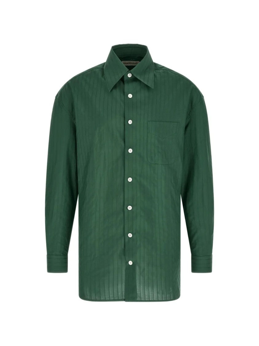 Namacheko Grinda Deep Green Striped Shirt