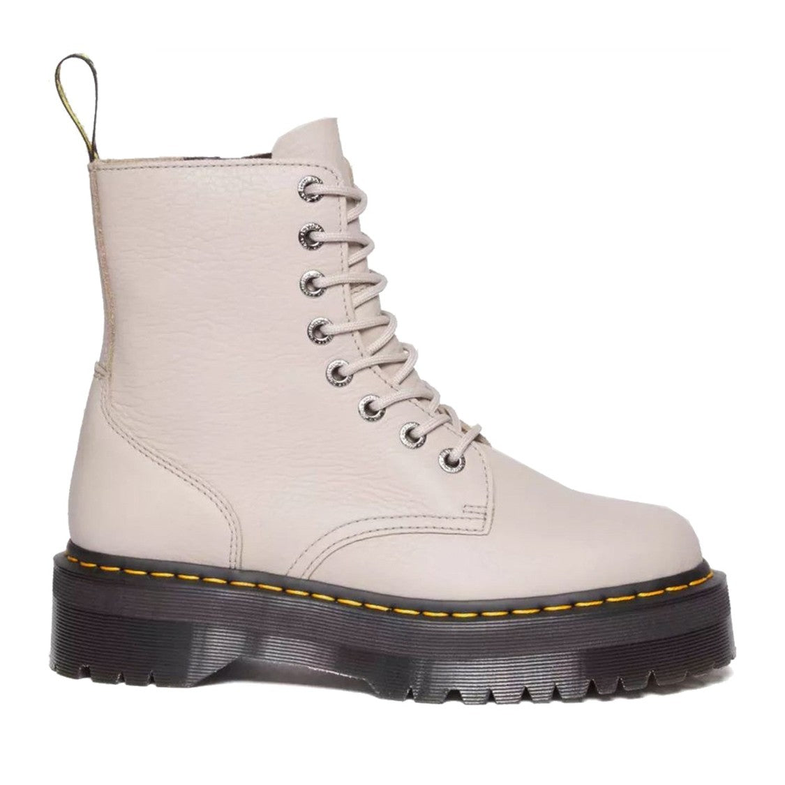 Dr. Martens Beige Jadon Iii Vintage Pisa Chunky Platform Leather Ankle Boots