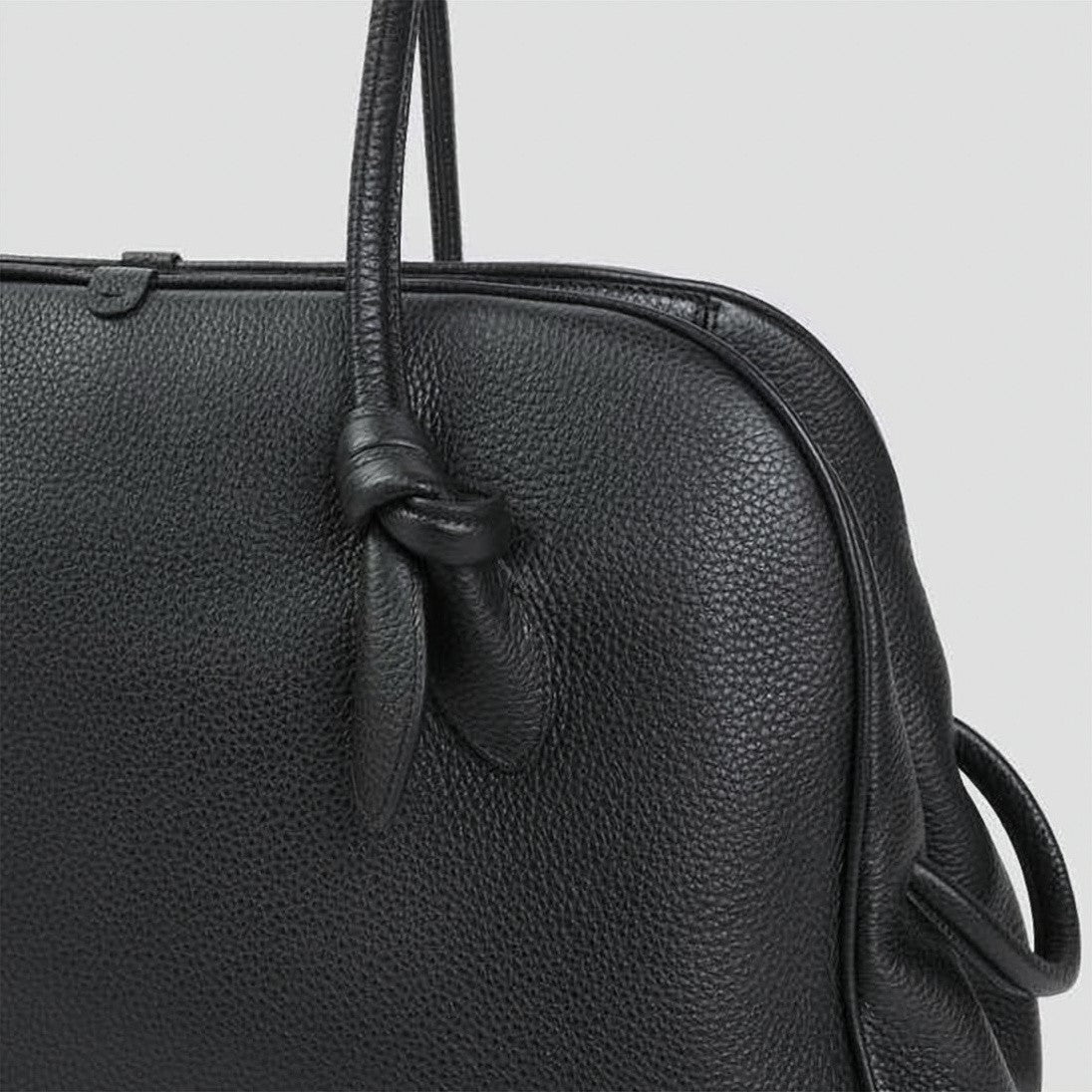 Jacquemus Textured Calf Leather Shoulder Bag With Knot Detail