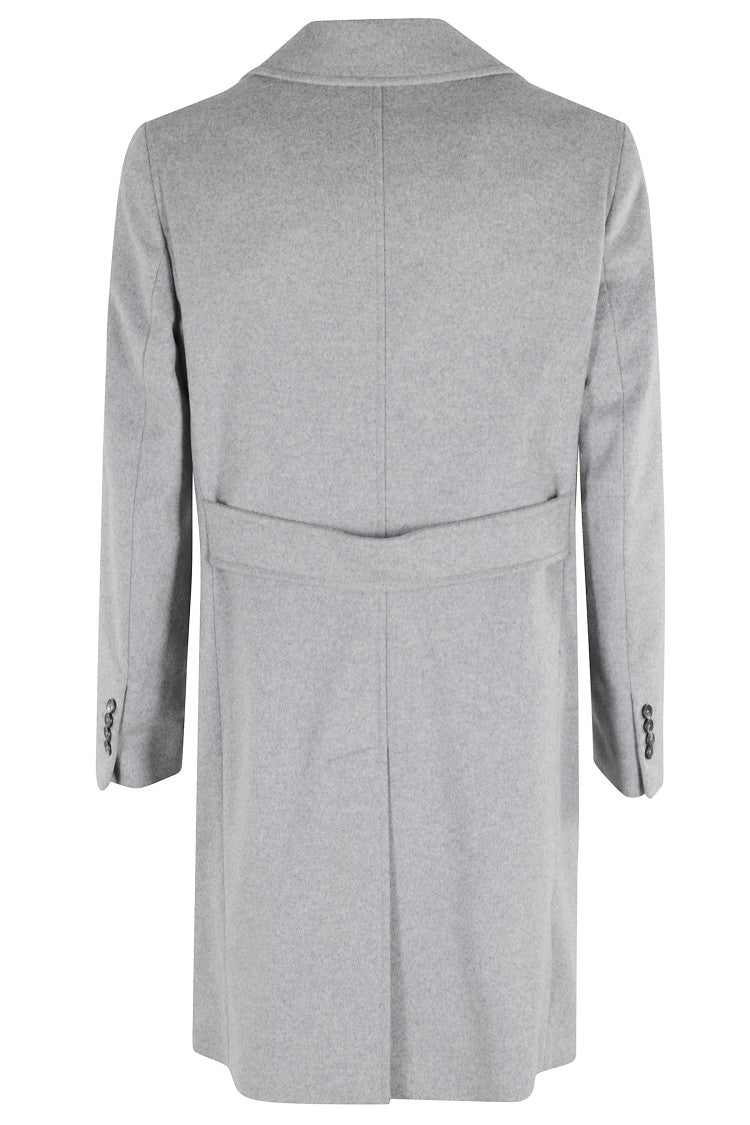 Breras Milano Light Gray Double-Breasted Tirana Coat