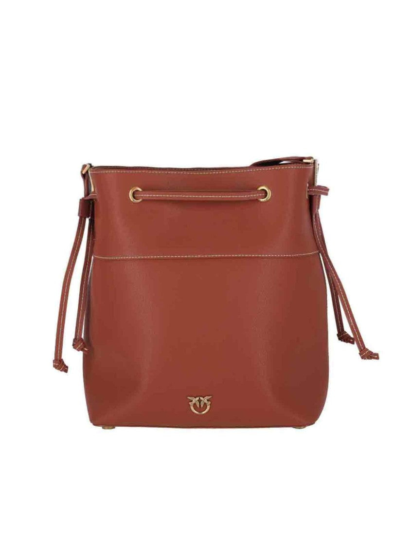 Pinko "Logo" Bucket Bag – Brown