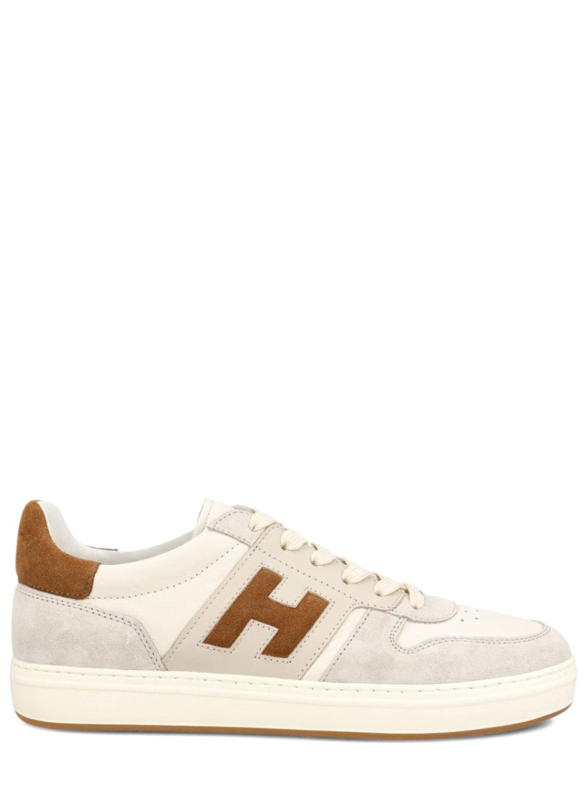 Hogan H-Tv Suede Panel Leather Sneakers