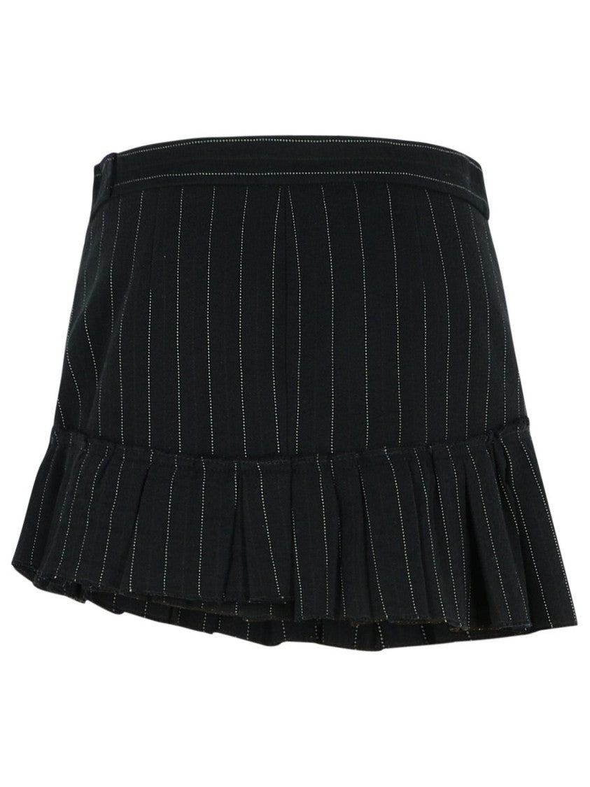 Isabel Marant Skirt In Virgin Wool And Black Cotton
