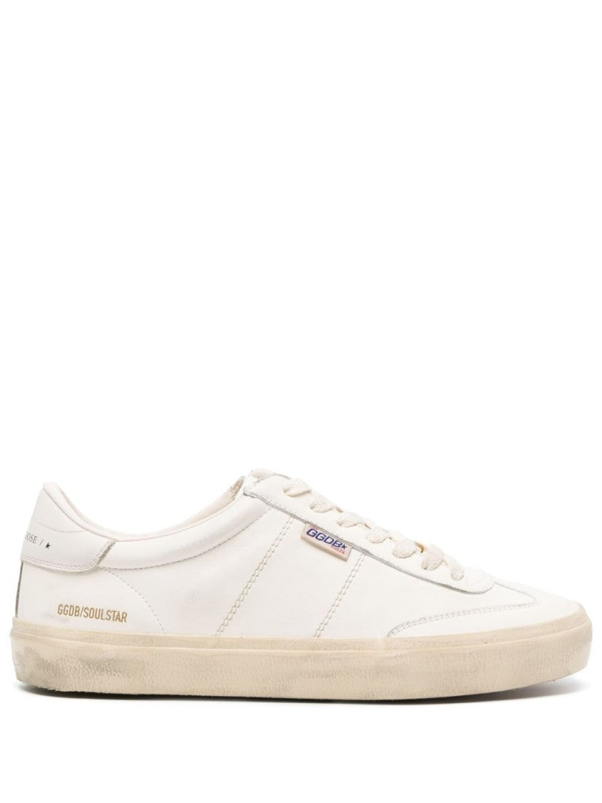 Golden Goose White Soul-Star Nappa Suede Sneakers