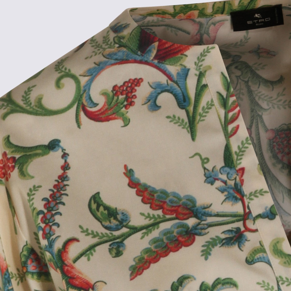 Etro Boxy-Fit Floral Print Cotton Top