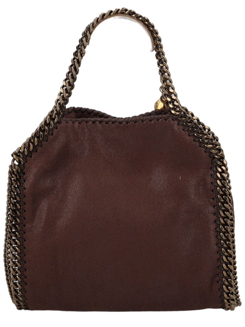 Stella Mccartney Bordeaux Chain Trim Polyester Shoulder Bag