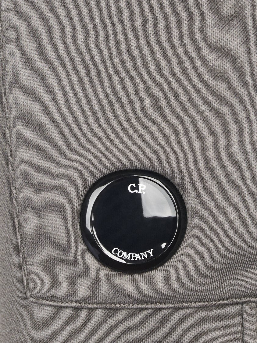 C.P. Company Relaxed Fit Grey Sweatpants With Distinctive Lens Detail
