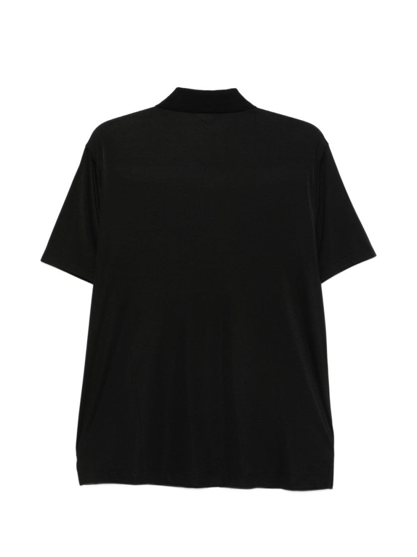 Emporio Armani Black Short-Sleeve Polo Shirt
