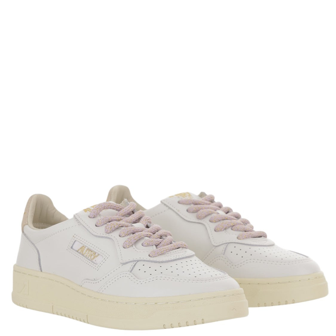 Autry White Suede Insert Perforated Sneakers