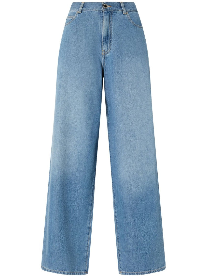 Pinko Relaxed Fit Wide Leg Jeans
