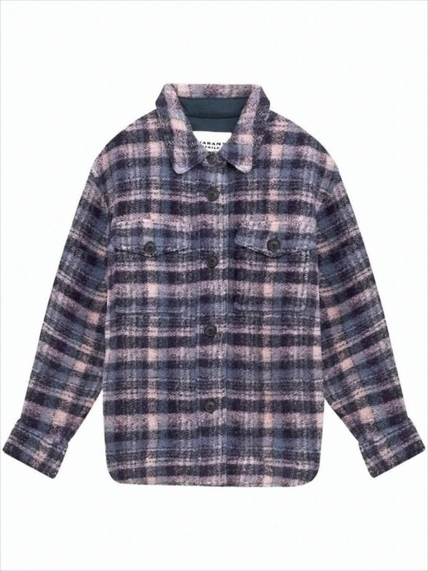 Isabel Marant Plaid Textured Jacket With Relaxed Fit