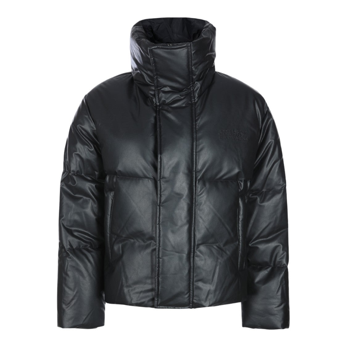 Mm6 By Maison Margiela Padded Jacket With Structured Collar And Boxy Silhouette