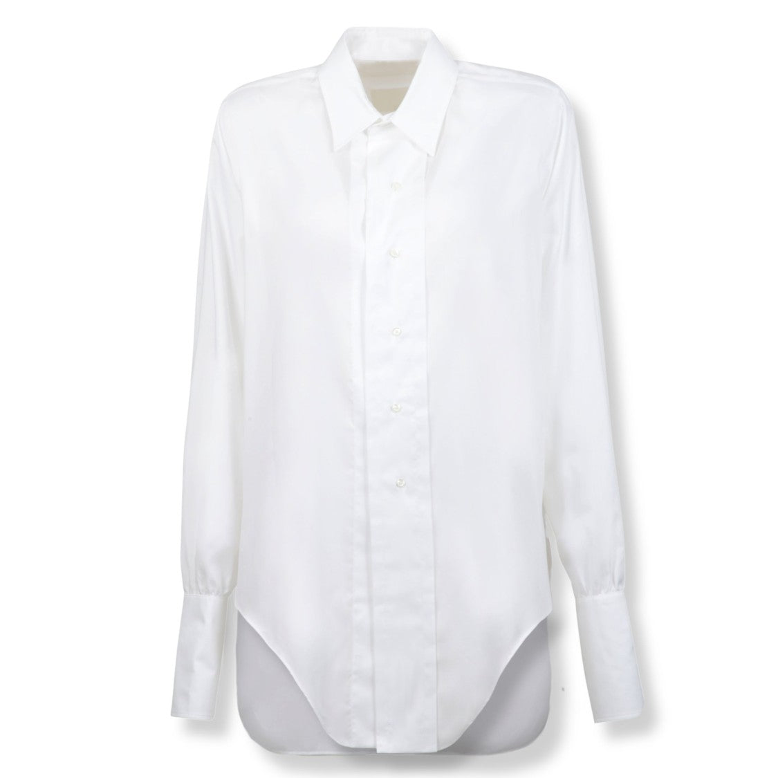 Maison Margiela Long-Sleeved White Shirt With Tailored Fit