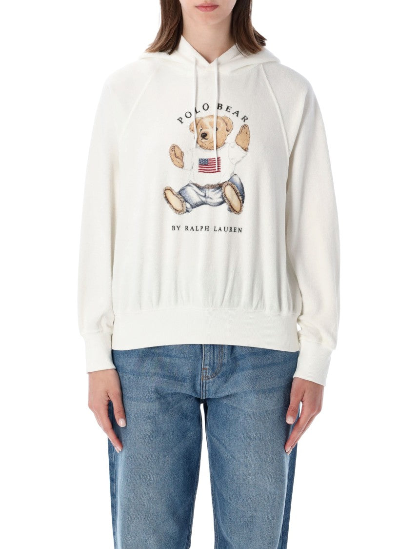 Polo Ralph Lauren Hoodie Spugna Bear White Hoodie