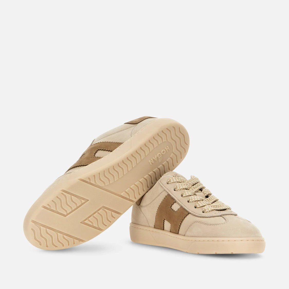 Hogan Beige Light Brown Low-Top Sneakers