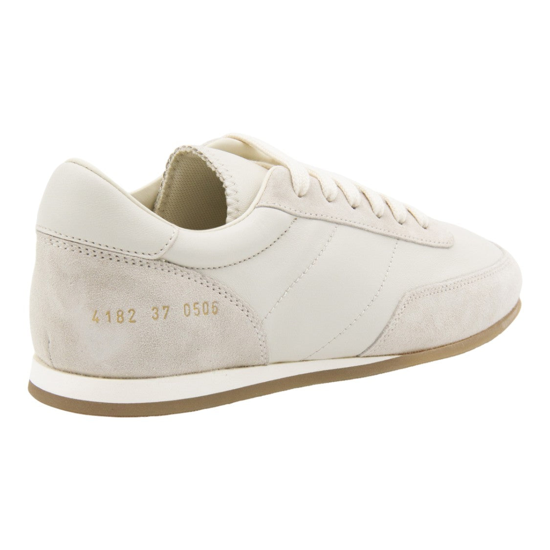Common Projects White Leather Sneakers With Suede Accents