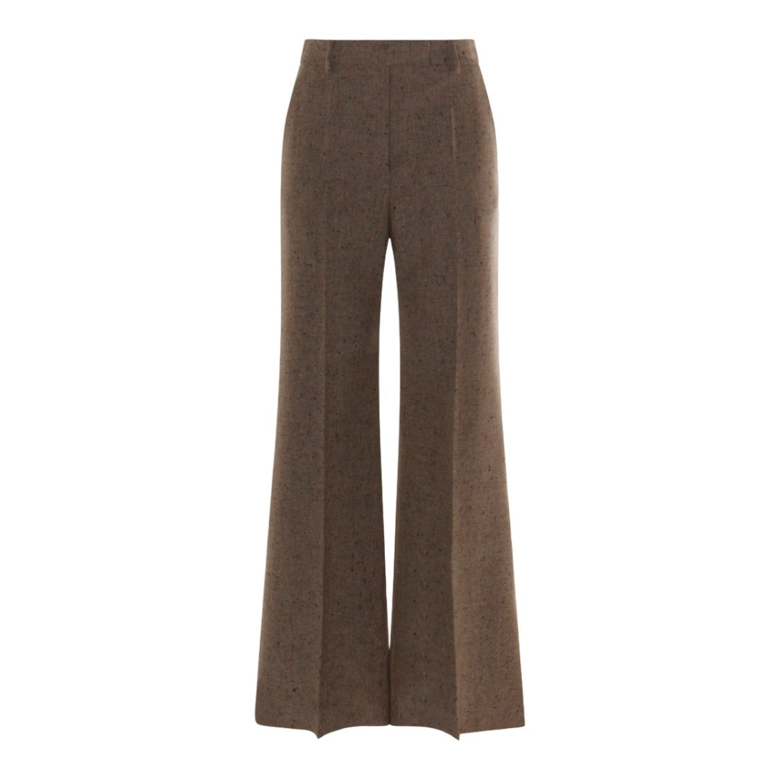 Valentino High Waist Wide-Leg Trousers With Textured Finish