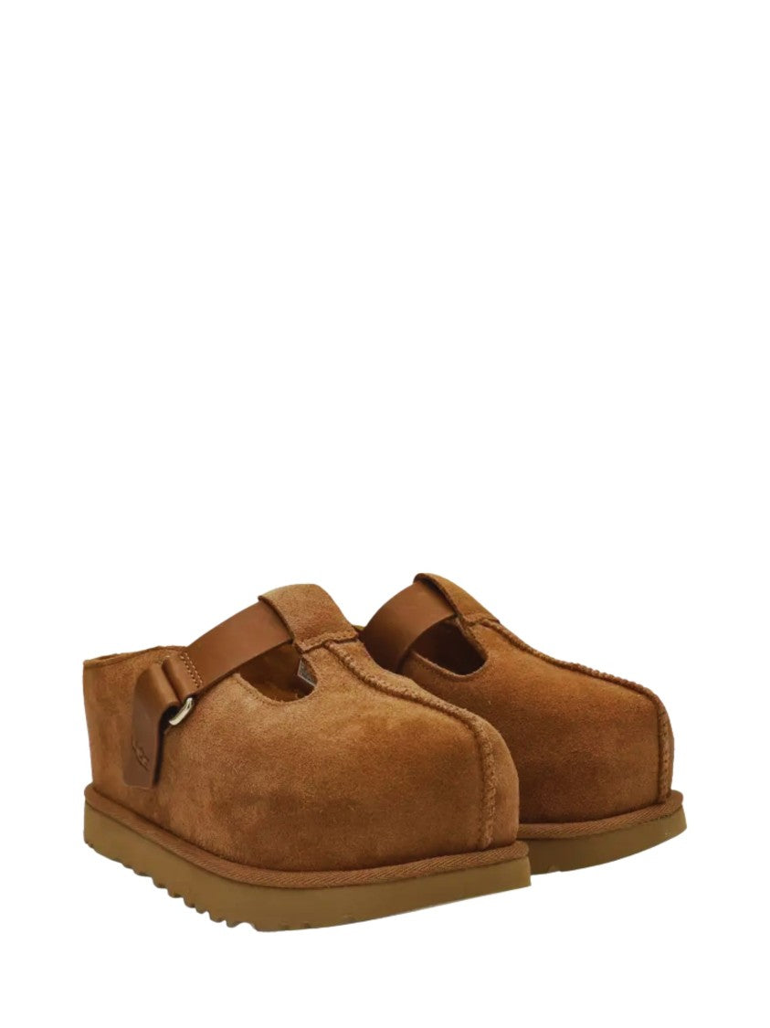 Ugg Brown Adjustable Leather Straps Suede Sandals