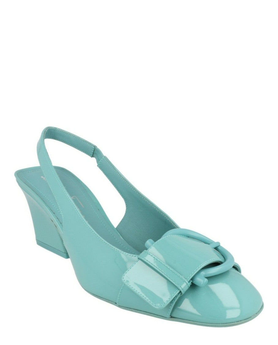 Ferragamo Briget 55 Patent Leather Slingback Pumps