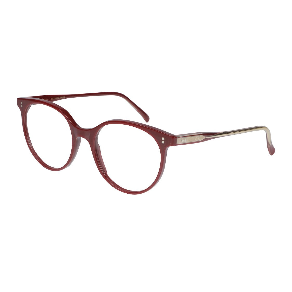 Kador Cynda/N-52 Glossy Rounded Frame Eyeglasses With Decorative Accents