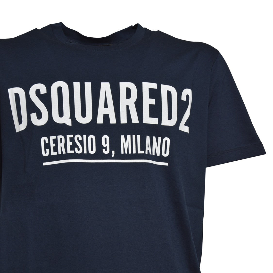 Dsquared2 Cool-Fit Blue Cotton T-Shirt With Ceresio 9 Print