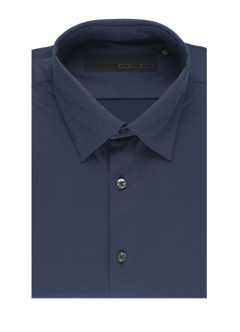Rrd Blue Structured Collar Oxford Shirt